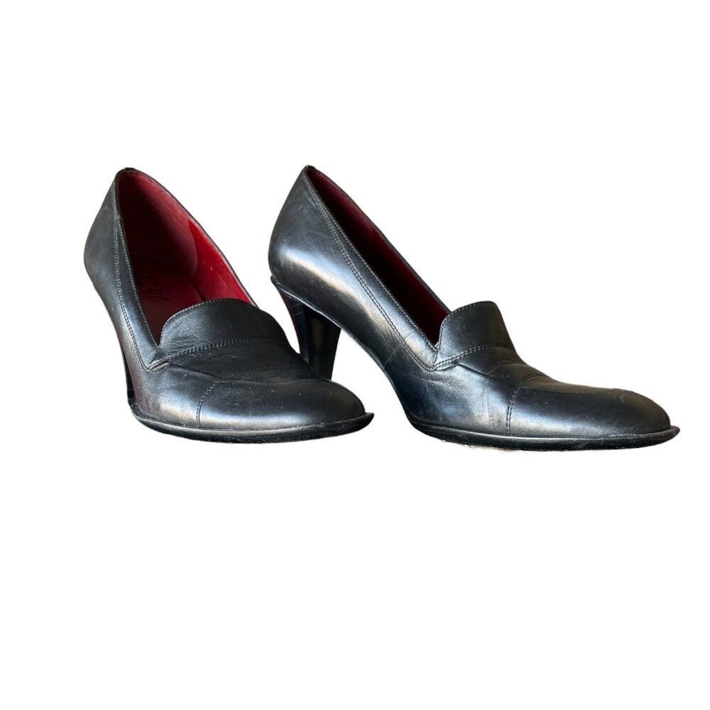 BCBG Paris Round Toe 3" Heel Pumps Leather formals slip on size 6B